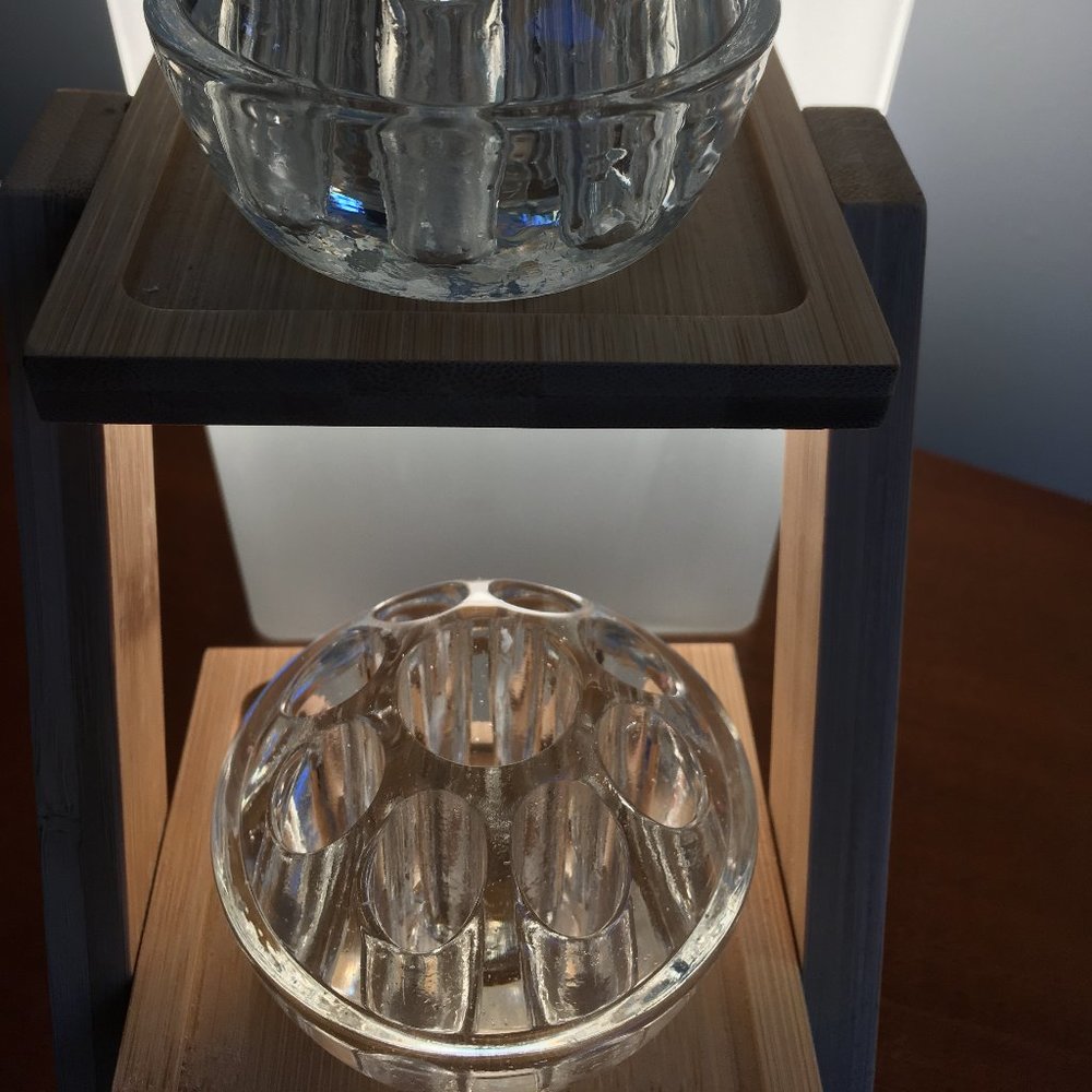 Lilian Vernon Glass Candle Holder/Flower Frogs 2 ea